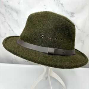 Vintage 70s Filson Mackinaw Virgin Wool Packer Hat Fedora Forest Green USA M 7
